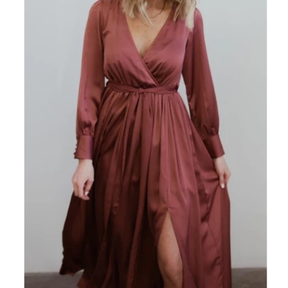 Baltic Born Jenna Dress in Dark Mauve